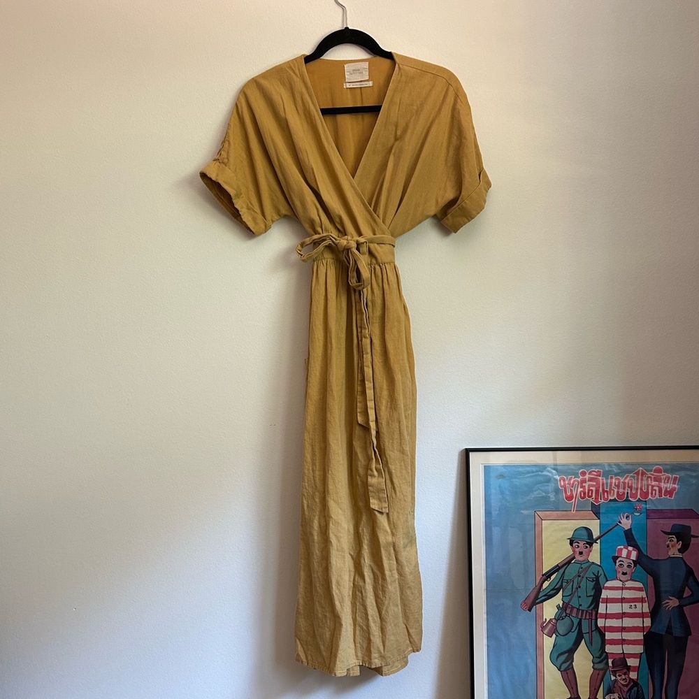 Linen wrap dress from Urban Outfitters
